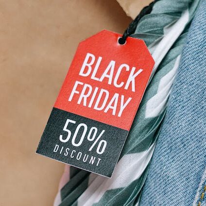 A Denim Jeans with Black Friday Tag